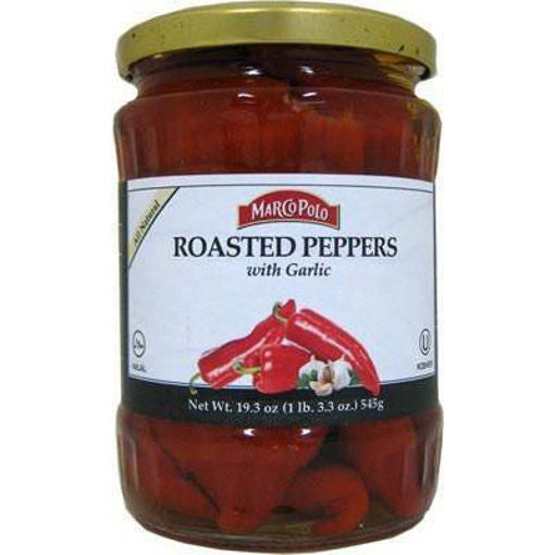 Marco Polo Fire Roasted Red Peppers W/Garlic 550G