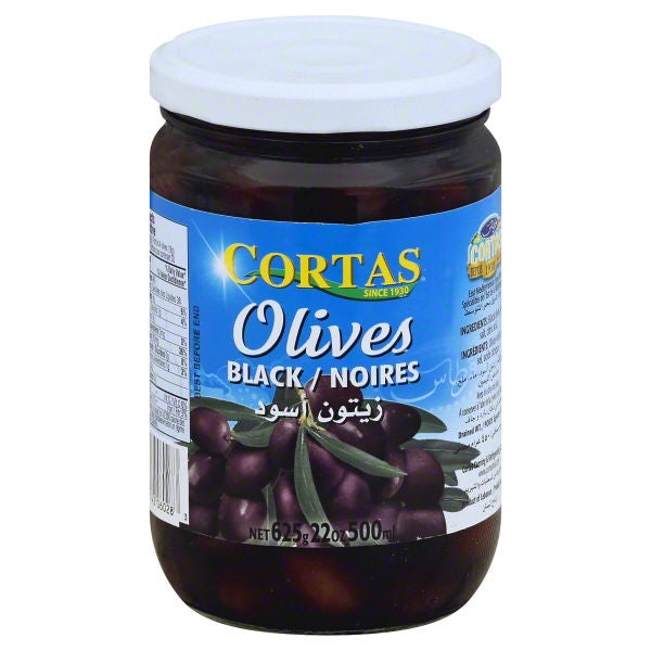 Cortas Black Olives In Brine 625G