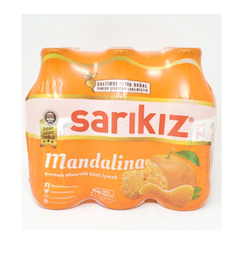Sarikiz Mandarin Flavored Mineral Water 6 X 200Ml