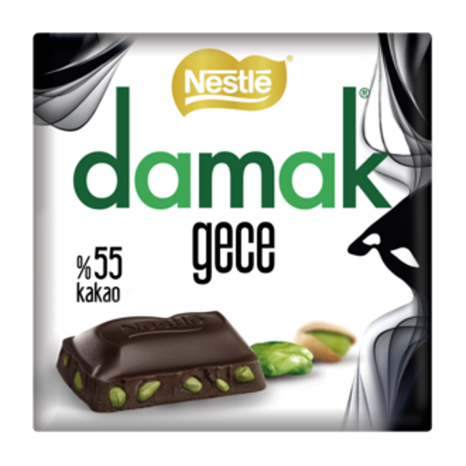 Nestle Damak Gece %55 Cocoa Bitter Chocolate W/Pistachio 65G