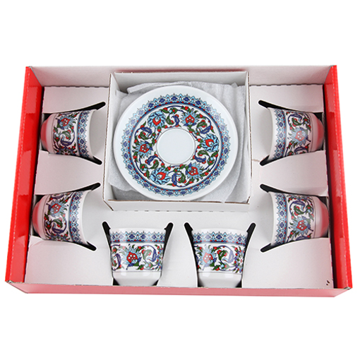 Gural Porselen ''Topkapi'' Turkish Coffee Set 12Pc