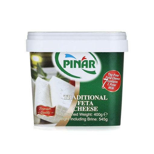 Pinar Full Fat Traditional Feta Cheese - 400G Net Drained Weight