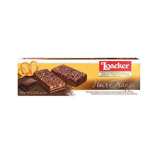 Loacker Noir Orange Dark Orange Biscuits 100G