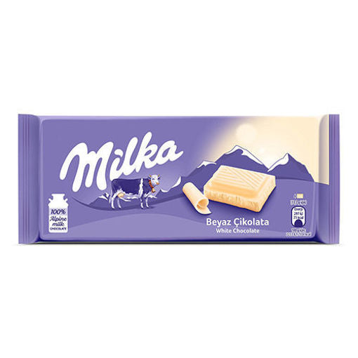 Milka White Chocolate Bar 100G