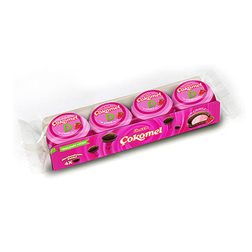 Ulker Cokomel Marshmallow Biscuit W/Strawberry 36G / 3Pc