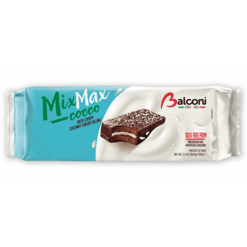 Balconi Mixmax Cocco W/Crispy Coconut Cream Filling 350G 10Pc