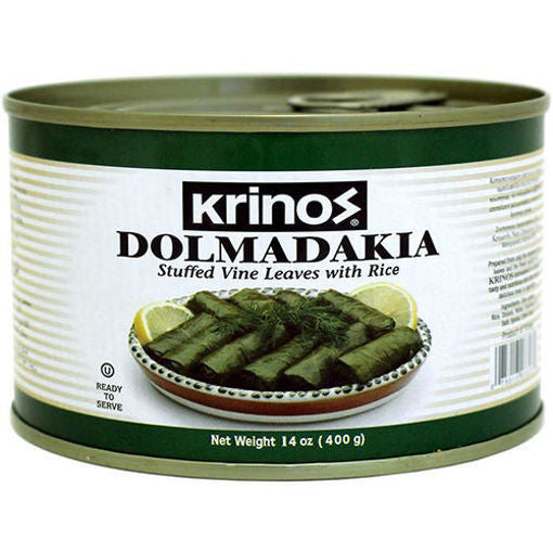 Krinos Grape Leaves Stuffed W/Rice (Dolmadakia) 400G