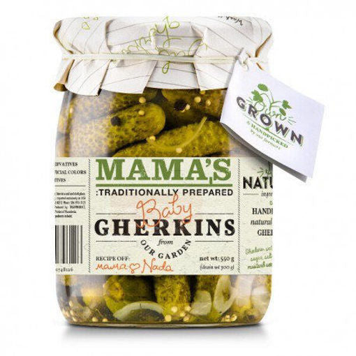 Mama'S Kosher Dill Baby Gherkins 283G