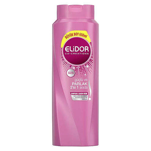 Elidor Strong & Bright 2In1 Shampoo 'Pink' 650Ml