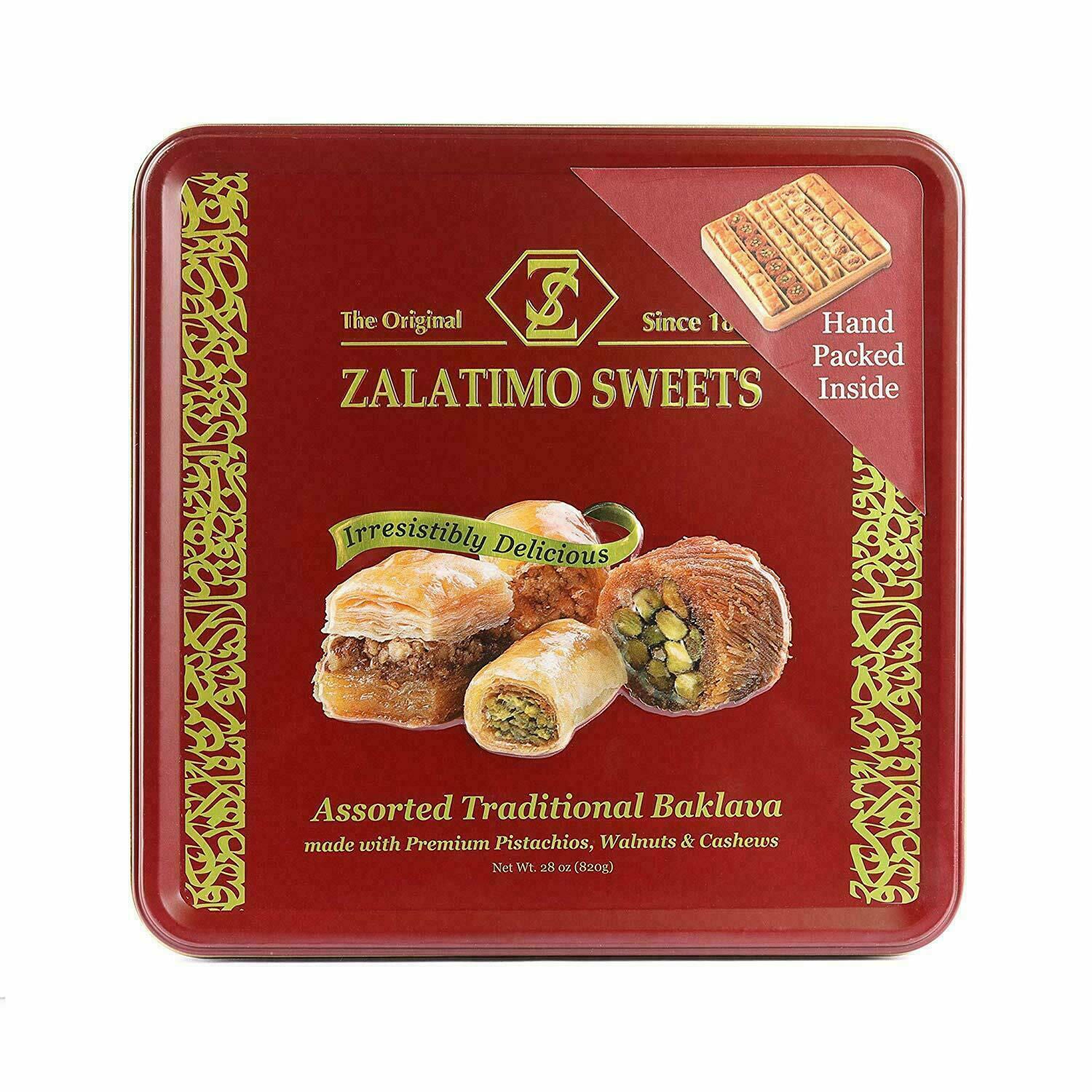 Zalatimo Sweets Assorted Traditional Baklava 820G