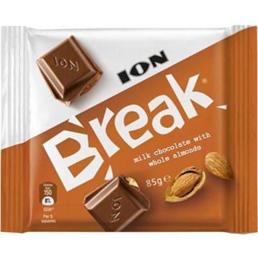 Ion Break Milk Chocolate W/Whole Almonds 85G