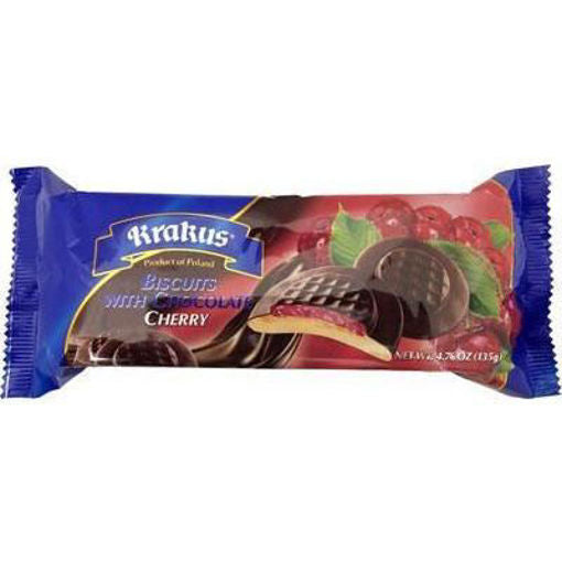 Krakus Biscuits W/Chocolate (Cherry) 135G