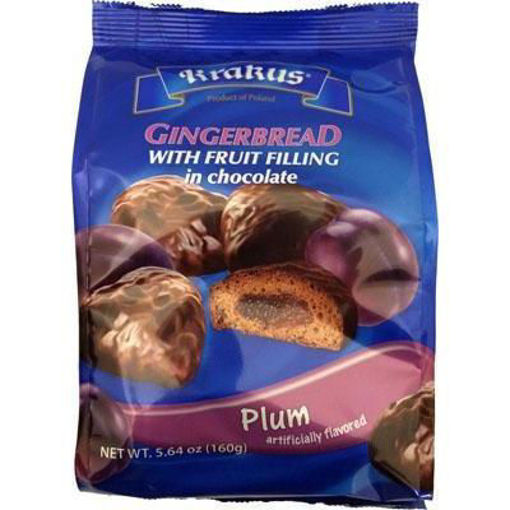 Krakus Gingerbread W/Fruit Filling In Chocolate (Plum) 160G