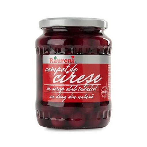 Raureni Compot De Cirese (Sweet Cherries In Syrup) 800G