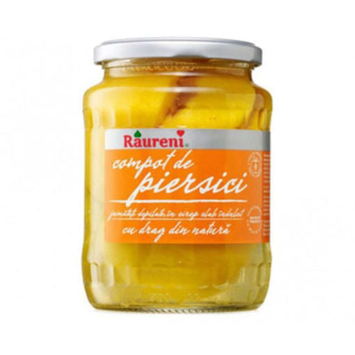Raureni Compot De Piersici (Peach Compote) 700G