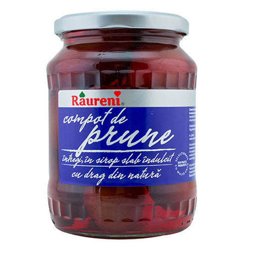 Raureni Compot De Prune (Whole Plum In Syrup) 800G