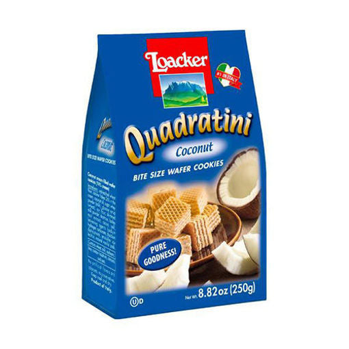 Loacker Quadratini Wafer W/Coconut 250G