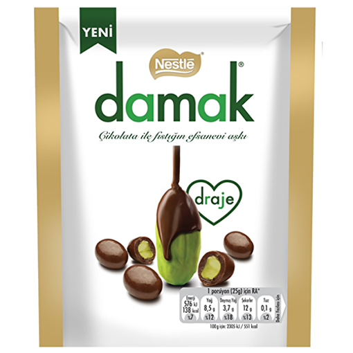 Nestle Damak Covered Pistachio Dragee 50G