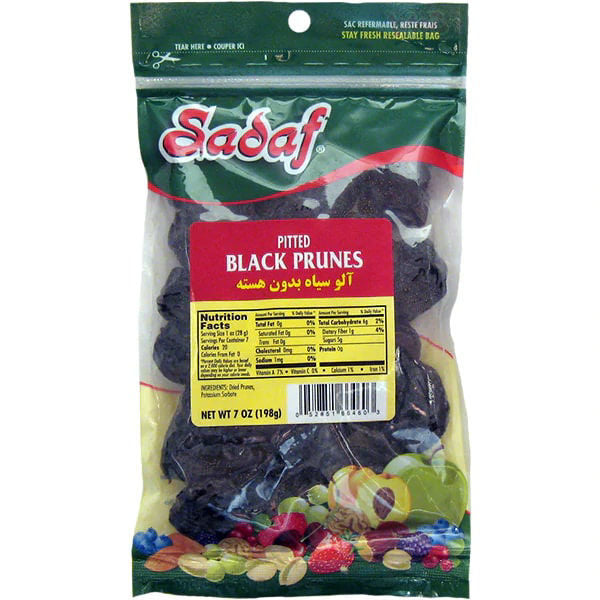 Sadaf Pitted Black Prunes 198G