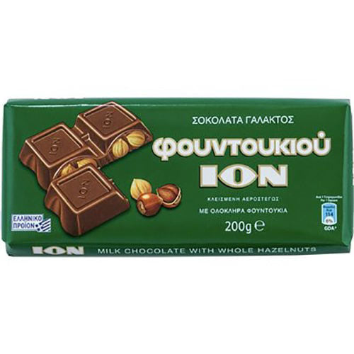Ion Milk Chocolate W/Whole Hazelnut 200G