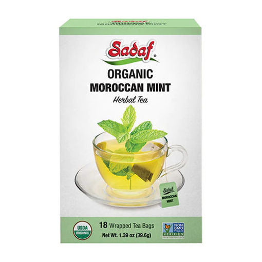 Sadaf Organic Moroccan Mint Tea Bags | 18 Count