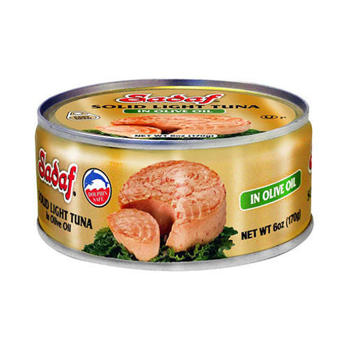 Sadaf Solid Light Tuna In Olive Oil - Easy Open 6 Oz.