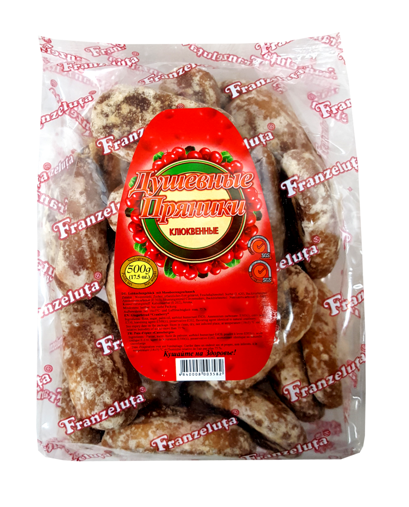 Franzeluta Gingerbread Cookies W/Cranberry 500G