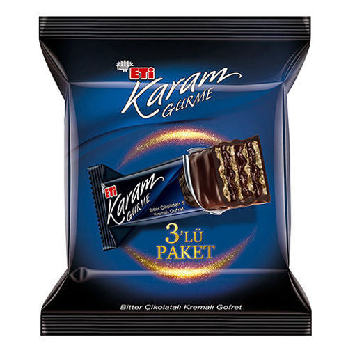 Eti Karam Gourmet Bitter Chocolate Wafer 3Pk 150G