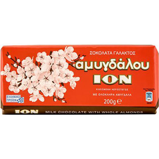 Ion Greek Milk Chocolate Bars W/Almonds 200G