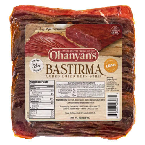 Ohanyan'S Halal Sliced Bastirma (Cured Dried Beef Strip) 225G [New Look]