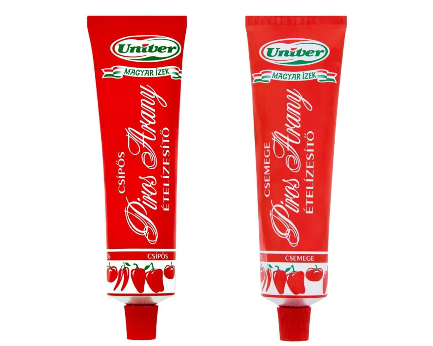 Univer Piros Arany Red Gold Hungarian Paprika Paste (One Sweet + One Hot), 2X160G