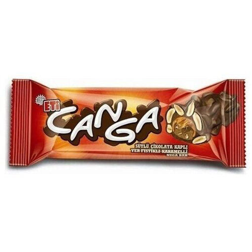 Eti Canga Caramel Nougat Bar - Milk Chocolate 45 Gr