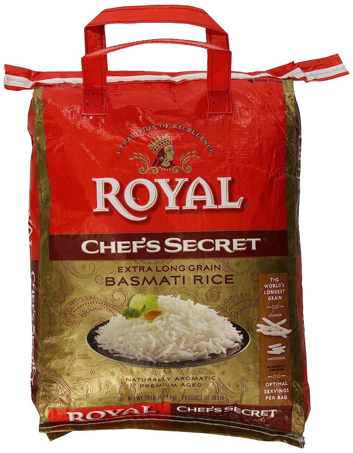 Royal Chef'S Secret Extra Long Grain Basmati Rice, 10 Pound