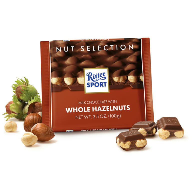 Ritter Sport Milk Chocolate  With Whole  Hazelnuts 100G