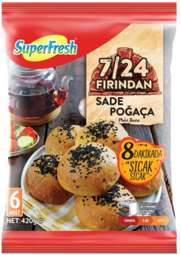 Superfresh Plain Pogaca 420 G (6Pc)