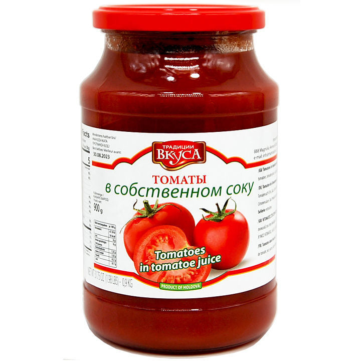 Traditsii Vkusa Tomatoes In Tomatoe Juice 900G