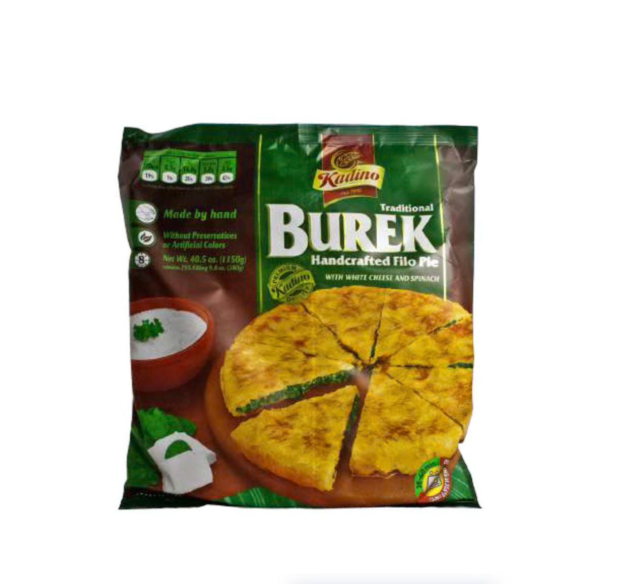 Kadino Handmade Filo Pie ' Burek With Cheese & Spinach 1150G