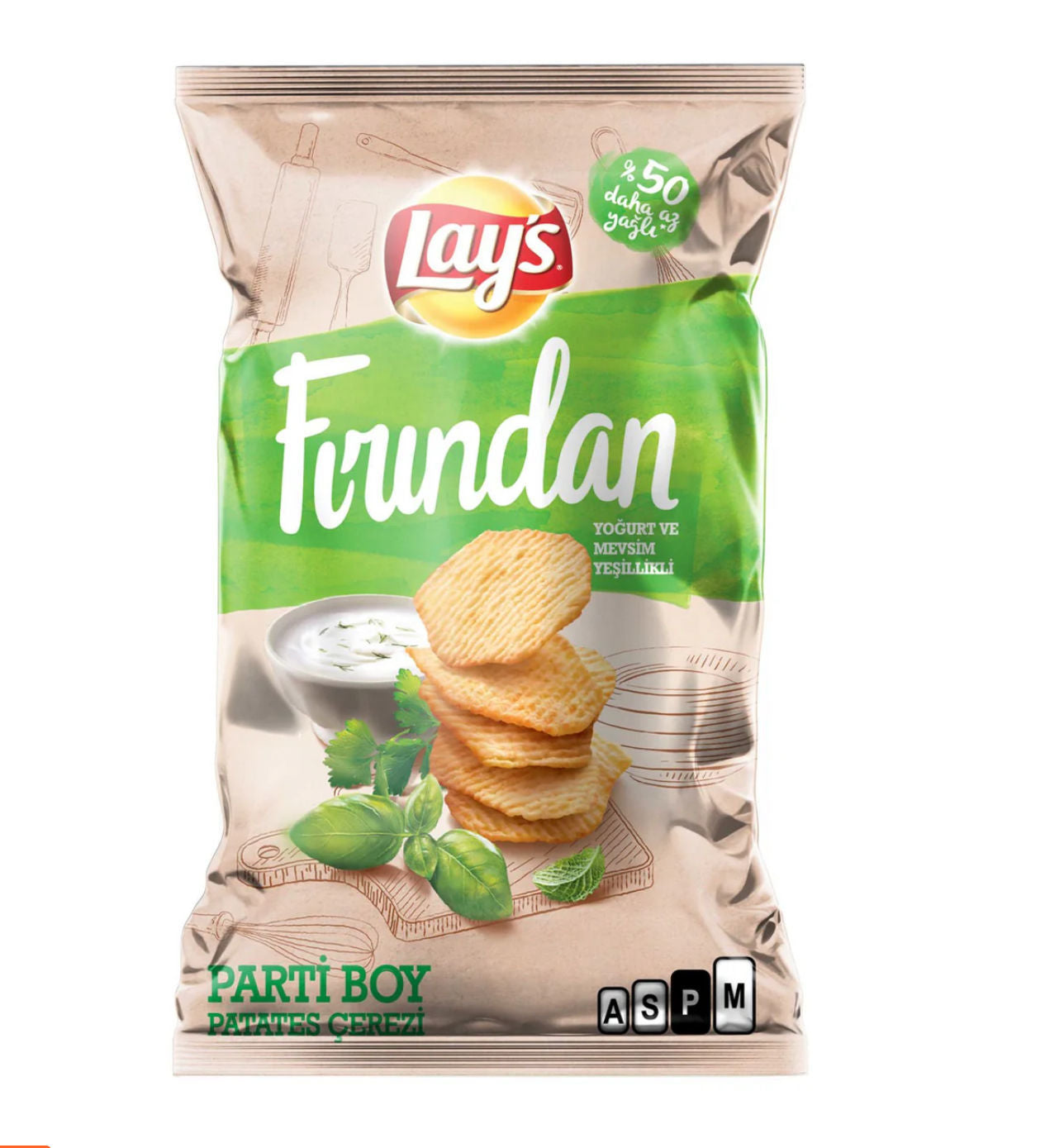 Lay'S Firindan  Oven Baked Yogurt & Herbs Potato Chips 92 G