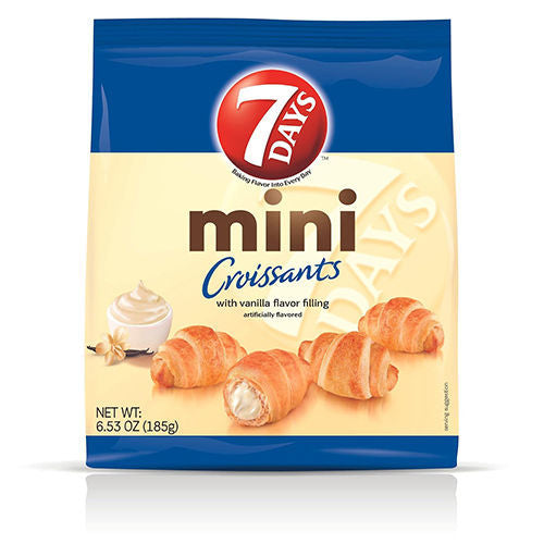 7 Days Mini Croissants W/Vanilla Flavor Filling 185G