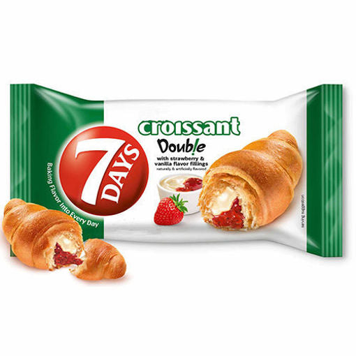 7DAYS Croissant Double w/Strawberry & Vanilla Flavor Filling 75g