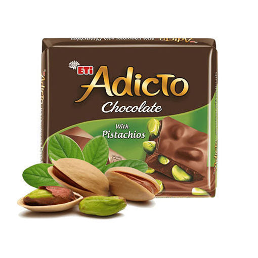 Eti Adicto Chocolate W/Pistachios 70G