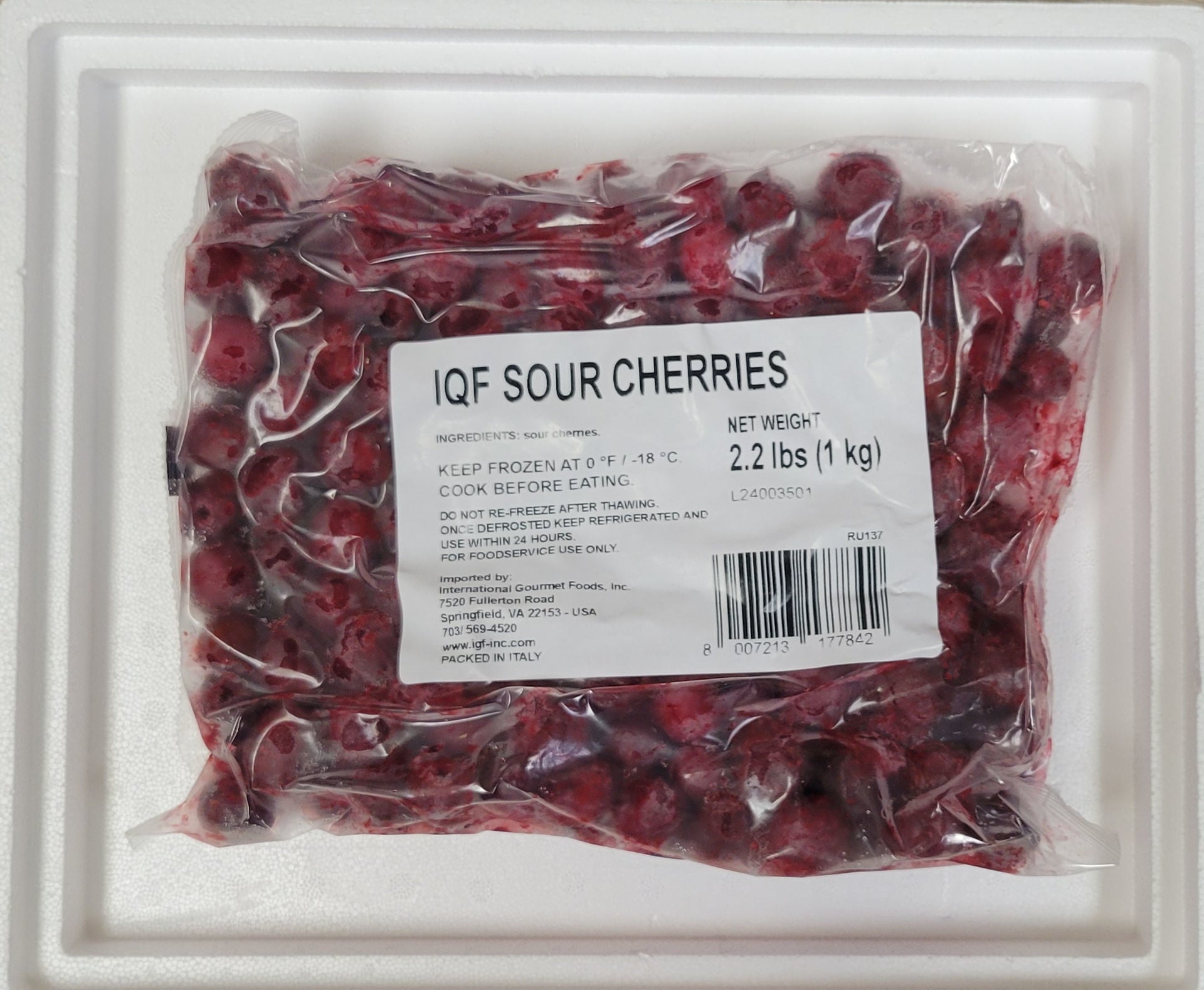 SOUR CHERRY PITTED FROZEN  2.2LBS