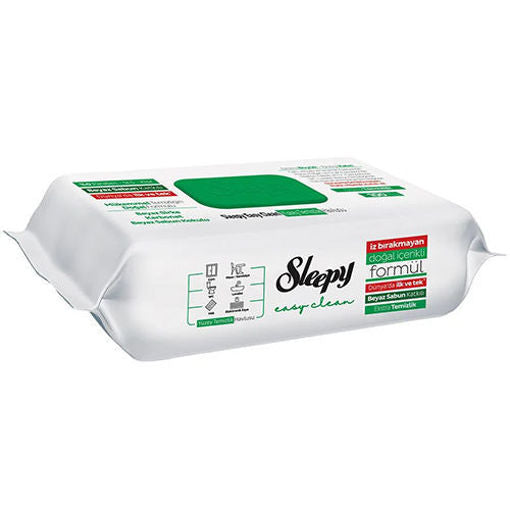 Sleepy Easy Clean Surface Cleaning Towel W/White Soap (Green) 100Pc