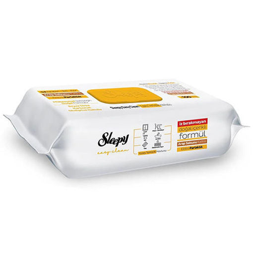 Sleepy Easy Clean Surface Cleaning Towel W/Arabian Soap (Yellow) 100Pc