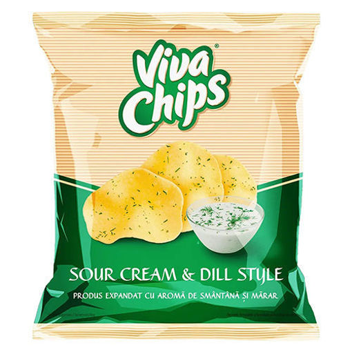 Viva Chips W/Sour Cream & Dill 100G