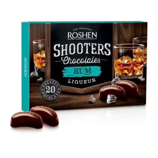 Roshen Shooters Chocolate W/Rum Liquor 150G