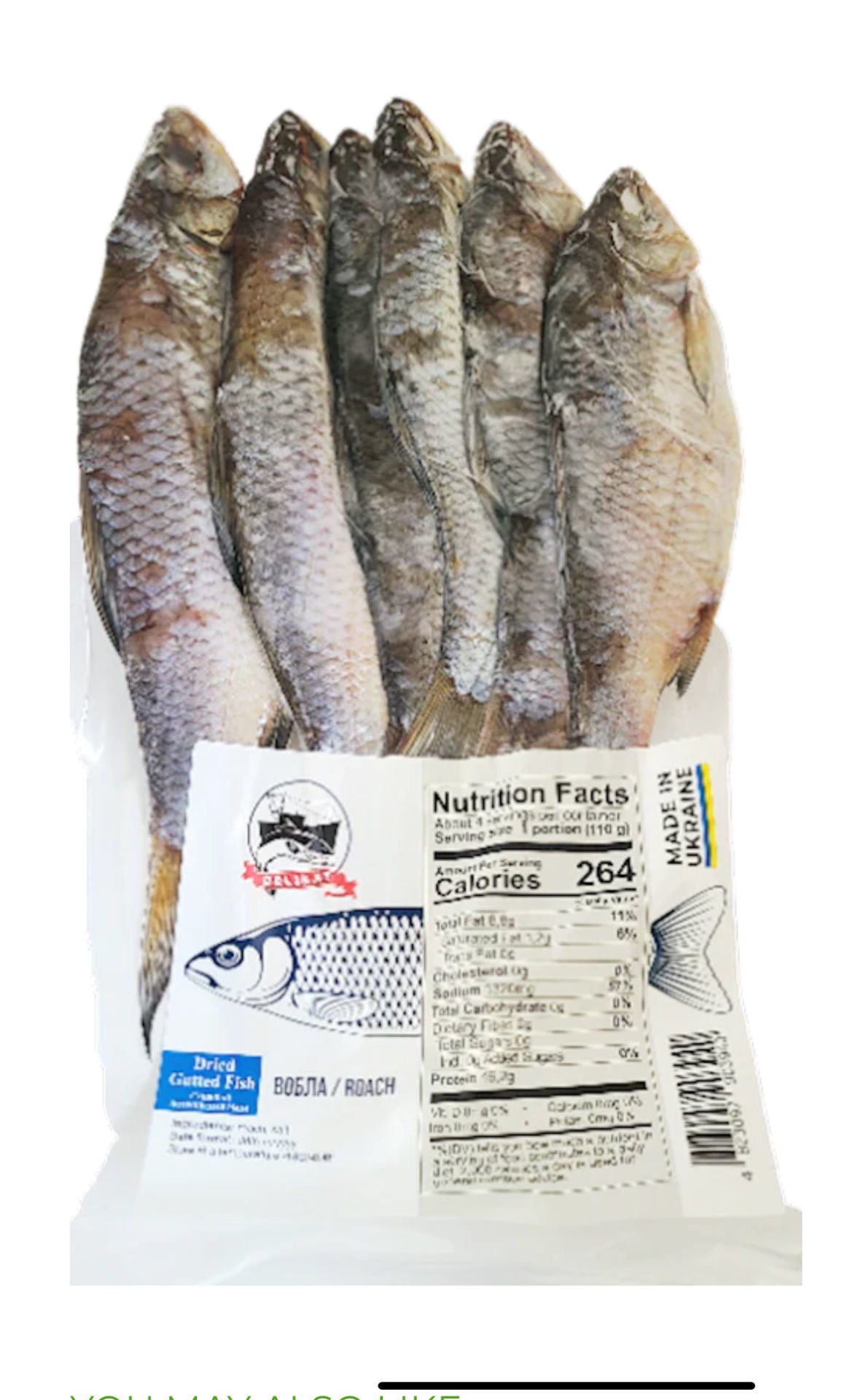 Delikat Dry Fish Vobla-Roach 1Lb