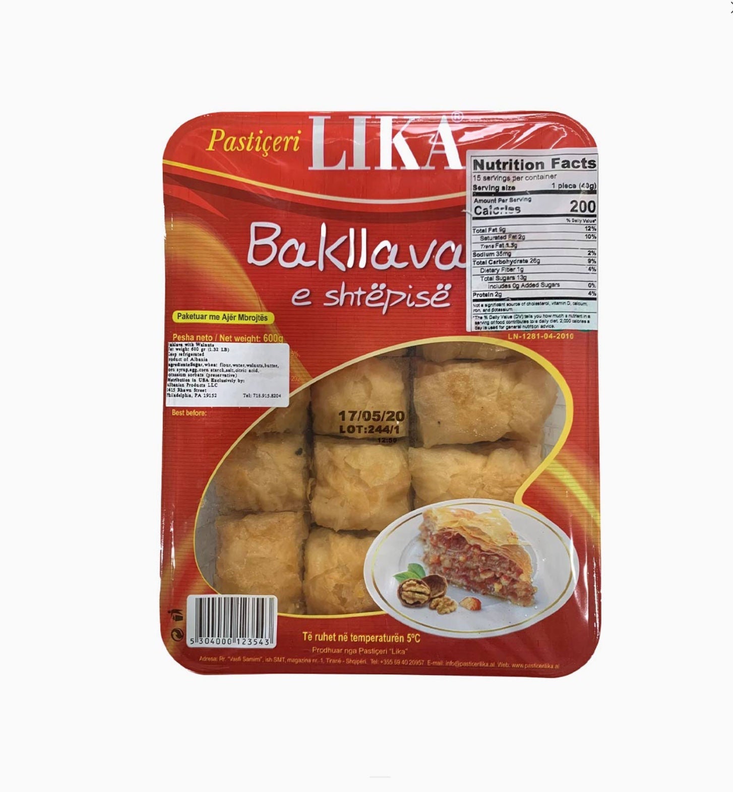 Lika Baklava W/Walnut 600G
