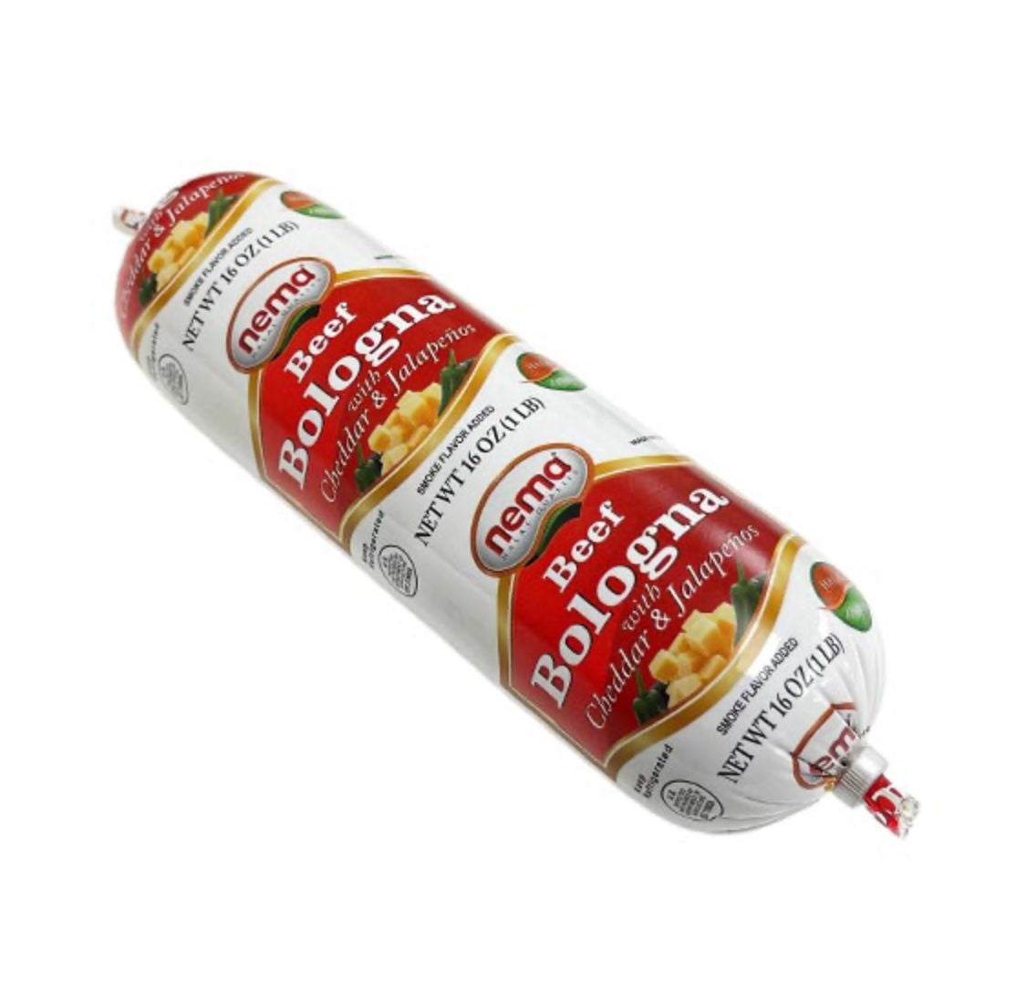 Nema Beef Bologna With Cheddar & Jalapenos 1Lb