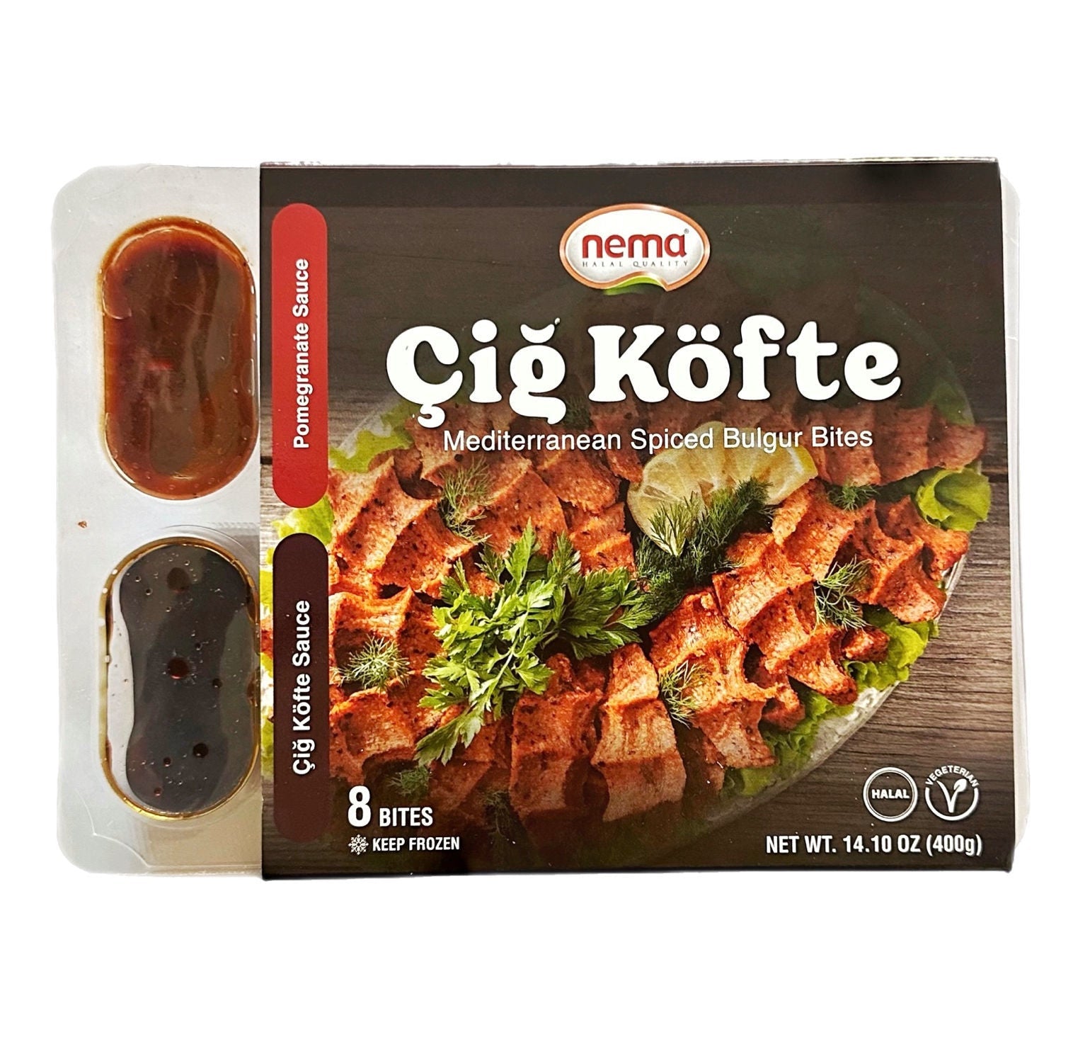 Nema Portion Packed Classic Chikofte 400 G (Turkish Cigkofte)